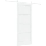 vidaXL drsna vrata z kompletom hardware Bela 86x198.5 cm Trd les bor | Shoptok.si