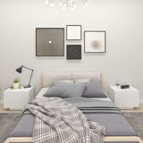  Noćni ormarić bijeli 100 x 35 x 40 cm od konstruiranog drva | Eponuda.com