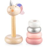 Zopa drveni prsteni za slaganje Unicorn pink | shoptok.hr