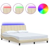 vidaXL Okvir za krevet bez madraca krem 160x200 cm od tkanine Cijene