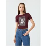 Koton T-Shirt - Burgundy - Slim fit cene