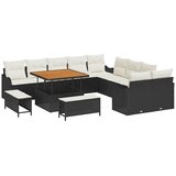  Sjedeća garnitura za vrt 13 kom. Crna poliratan 286 x 289 x 85 cm | Shoptok.si
