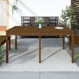 vidaXL Vrtna miza medeno rjava 159,5x82,5x76 cm trdna borovina Cene
