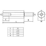  Distanzer M/Ž mesingani M3x8mm | Eponuda.com