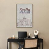  Slika - Berlin in Watercolours (1 Part) Vertical 60x90 U prirodnom drvenom okviru | shoptok.hr