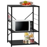 Ormarić za mikrovalnu pećnicu crni 60 x 39,6 x 79,5 cm drveni | shoptok.hr