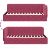  Kutni okvir kreveta Vinska crvena 100 x 200 cm Baršun | shoptok.hr