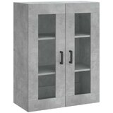 vidaXL Visoka komoda siva betona 69 5x34x180 cm od konstruiranog drva | shoptok.hr