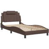  Okvir za krevet Viana bez madraca smeđi 100x200 cm od umjetne kože | shoptok.hr