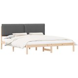 vidaXL Krevetni okvir s tapiciranim uzglavljem Tamno siva 200 x 200 cm | shoptok.hr