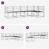  Set vanjskih sofa 5 pcs Bijela Čvrsto drvo akacije | shoptok.hr