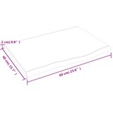 Kupaonska radna ploča svjetlosmeđa 60x40x2 cm tretirano drvo | shoptok.hr