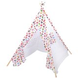 Tipi indijanski šator - bijeli sa šarenim sovicama | shoptok.hr