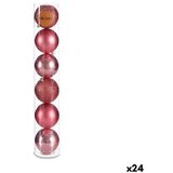  Set božićnih kuglica Roza Plastika 8 x 9 x 8 cm (24 kom.) | shoptok.hr