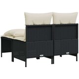  4-dijelni set vrtnih sofa od poliratana s jastucima crni | shoptok.hr