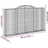  Lučne gabionske košare 5 kom 300x30x160/180cm pocinčano željezo | shoptok.hr