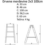  Drvene Molerske Merdevine 2x3 | ePonuda.com