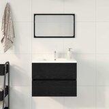  Kupaonski ormarić za sudoper Crni hrast 60 x 38,5 x 45 cm | shoptok.hr