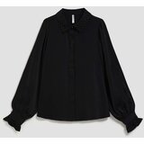 Marisse Black Shirt With Decorative Collar | shoptok.hr
