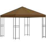 Gazebo 3 x 3 m Sivosmeđa Poliester i čelik 190 gsm | shoptok.hr