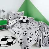 Catherine Lansfield Svetlo siva otroška posteljnina za zakonsko posteljo iz flisa 200x200 cm Football – | Shoptok.si