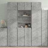 vidaXL Visoka komoda boja betona 70x42,5x185 cm od konstruiranog drva Cijene