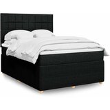  Krevet s oprugama i madracem crni 140 x 190 cm od tkanine | shoptok.hr