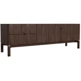 Unique Furniture Temno rjava TV omarica v hrastovem dekorju 160x55 cm Arun –