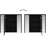  Kupaonski ormar s ogledalom Crni hrast 73,5 x 16 x 62,5 cm | shoptok.hr