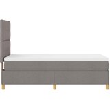  LED Box Spring Krevet Sivo-smeđa 90 x 190 cm tkanina | shoptok.hr