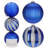  Set Božićnih kuglica 15 cm - Plava, Bijela (3 komada) | shoptok.hr