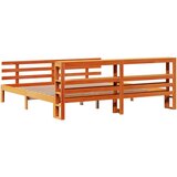  Okvir kreveta s uzglavljem voštano smeđi 180x200 cm od borovine | shoptok.hr