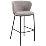 Kave Home Svijetlo siva barska stolica (visine sjedala 75 cm) Ciselia –