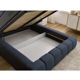 Bobochic Paris Tamno plavi tapecirani bračni krevet s prostorom za odlaganje s podnicom 160x200 cm Denali – | shoptok.hr