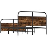  Okvir kreveta bez madraca dimljena boja hrasta 120x200cm drveni | shoptok.hr