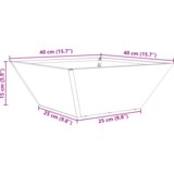 Metalna sadilica Nehrđajući čelik 40 x 40 x 15 cm | shoptok.hr