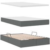  Krevet s prostorom za pohranu s LED-om Tamno siva 120 x 190 cm | shoptok.hr