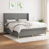  Okvir kreveta s oprugama i madrac svjetlosivi 160x200cm tkanina | shoptok.hr