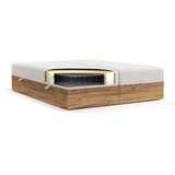 Maison de Rêve Boxspring postelja s prostorom za shranjevanje 160x200 cm v naravni barvi/svetlo rjava Faro – | Shoptok.si