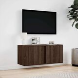  Zidni TV ormarić LED smeđa boja hrasta 80x31x35 cm | shoptok.hr