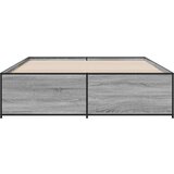 vidaXL Posteljni okvir siva sonoma 150x200 cm inž. les in kovina, (21128208) | Shoptok.si