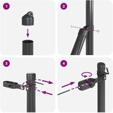  Stalne ograje 26 kosov Siva Ø32 mm 200 cm Galvanizirana jekla | Shoptok.si