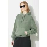 Carhartt WIP Pamučna dukserica Hooded Duster Sweat za žene, boja: zelena, s kapuljačom, s aplikacijom, I033056.1YFGD
