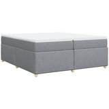  Krevet s oprugama i madracem svjetlosivi 200 x 200cm od tkanine | shoptok.hr