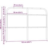  Posteljno vzglavje dim. hrast 120 cm jeklo in inž. les, (21653007) | Shoptok.si