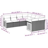  8-dijelni set vrtnih sofa od poliratana s jastucima bež | shoptok.hr
