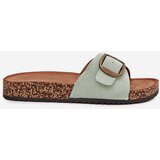 Boto Women's sandals with buckle on cork platform mint Zavira | Shoptok.si