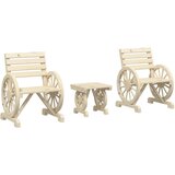 Maison Chic Seti vrtnega pohištva - Vrtna garnitura - Vrtni pohištvo set 3-delna trden les jelke, (21809755) | Shoptok.si