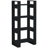Ormarić za knjige / pregrada crni 60x35x125 cm od masivnog drva | shoptok.hr