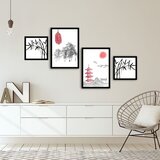 WALLXPERT Ukrasne uramljene slike, 35x50cm, 4 komada, Šarene | Eponuda.ba